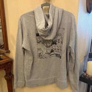 UNIQLO x KAWS Sesame Street Gray Graphic Hoodie Sweatshirt Size Large